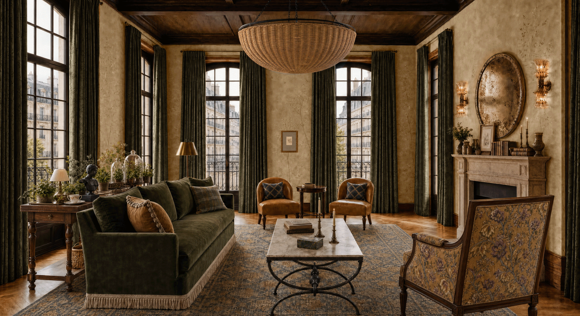 A Parisian-inspired living room from The Tuileries Collection